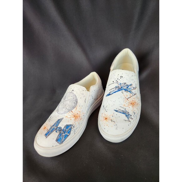 Star Wars Bibbidi Bling Canvas Sneakers Loafers Shoes Disney Jedi Art Womens 7 - Picture 14 of 14